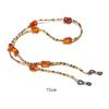 Anti Slip Anti Falling Eyeglass Mask Sunglasses Chains Retro Fashion Amber Glass Glasses Chain Anti-Lost Necklace Strap Rope