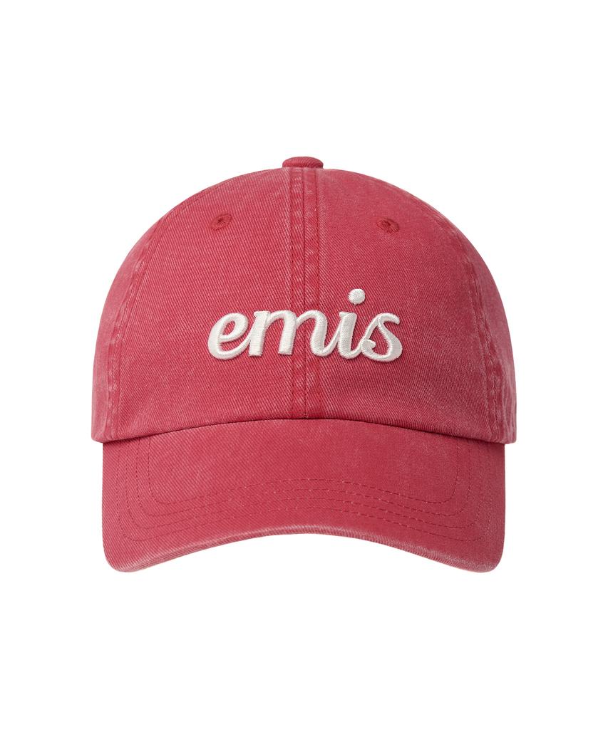 Imiseu Vintage Pigment Ball Cap-Red