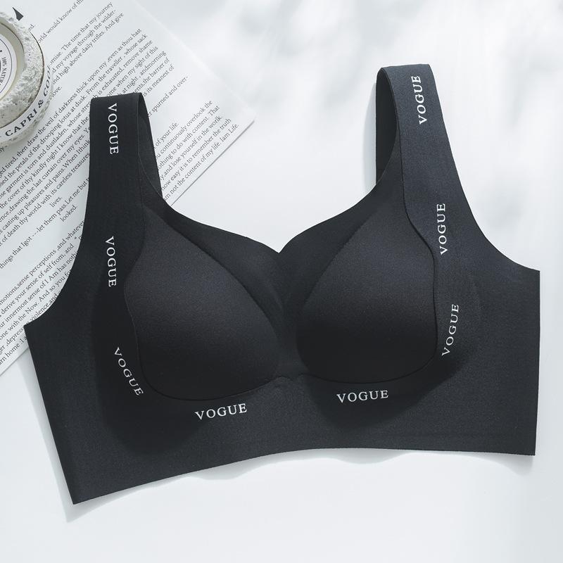 

Нижня білизна, повна чашка, тонкі великі груди показують маленькі груди жінок без сталевих кілець, щоб запобігти провисанню, збирають і збирають вторинні груди 6XL чорний