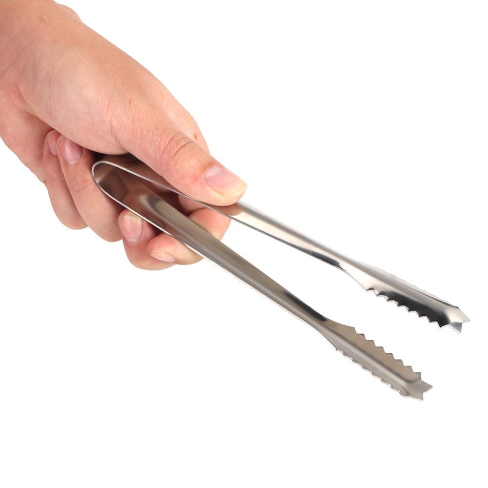 Rust-resistant Ice Tong Stainless Steel Salad Tong Multifunctional Tool Sugar Clip Restaurant серебряный