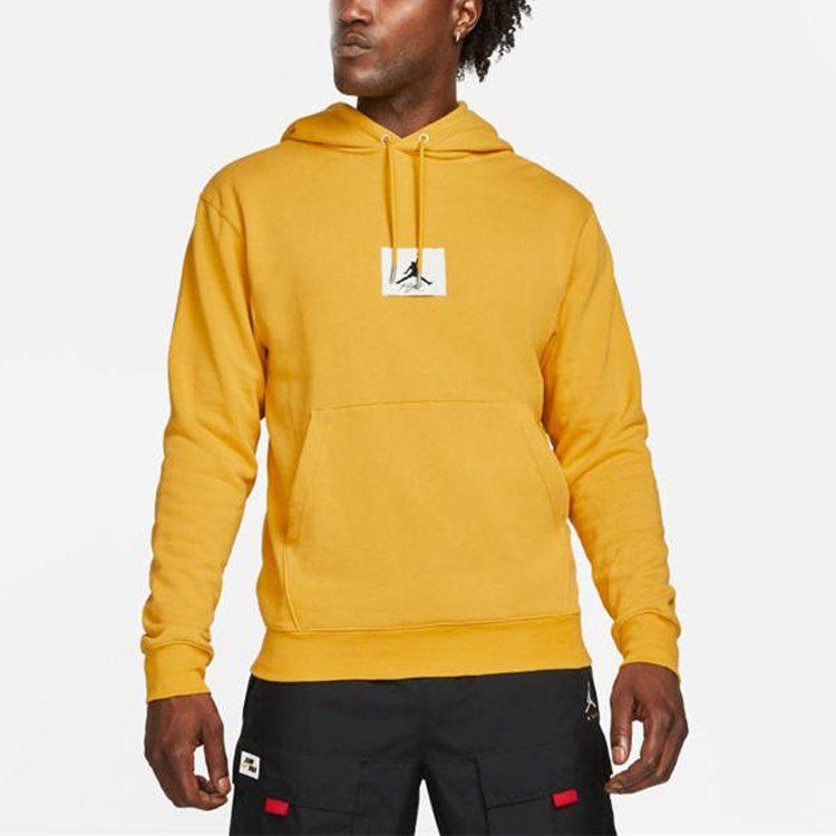 Jordan Sweatshirts Men's Yellow Hooded Moderate Regular DA9817-713