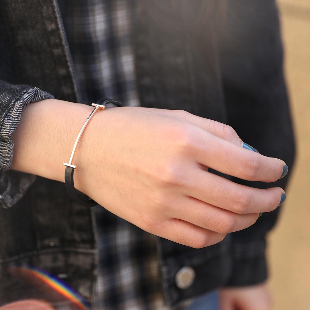 I-shaped Buckle Zinc Alloy Bracelet for Women, Fashionable Hot-selling Simple and Versatile Bracelet Accessories Gifts