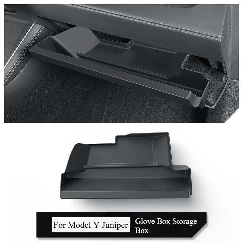 

Car Glove Box Storage Box for Tesla Model Y Juniper 2025 LHD Copilot Side Storage Tray Tidying Organizer Interior Accessories