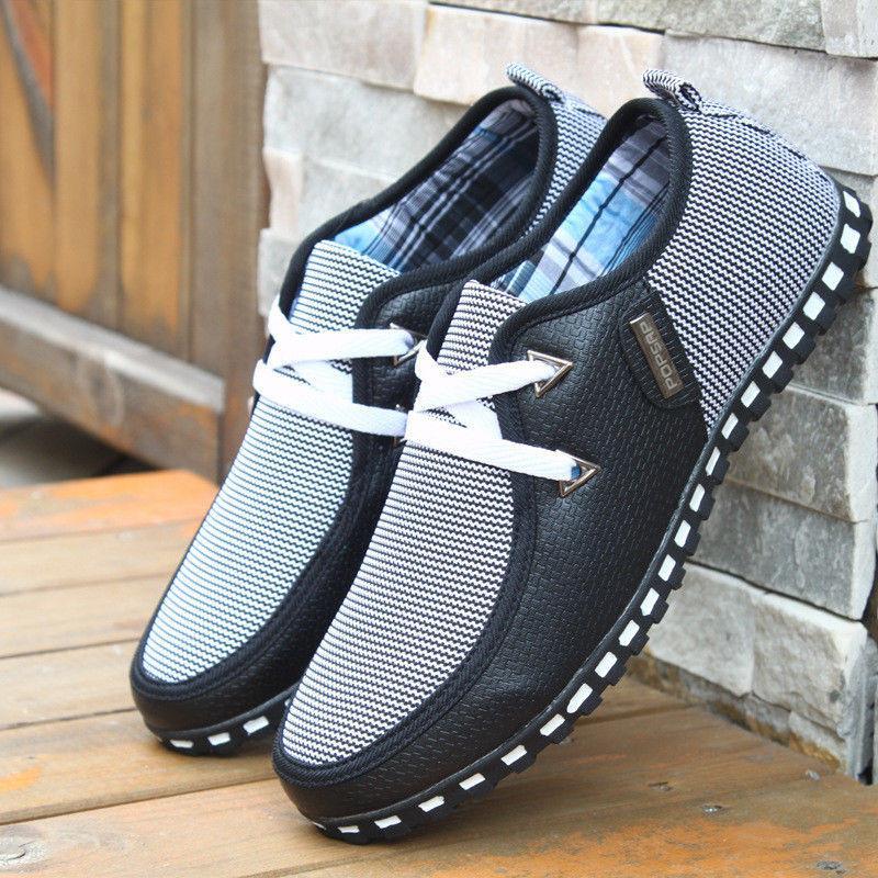 Stylish Men's Casual Canvas Shoes With Breathable Design And Versatile Fit