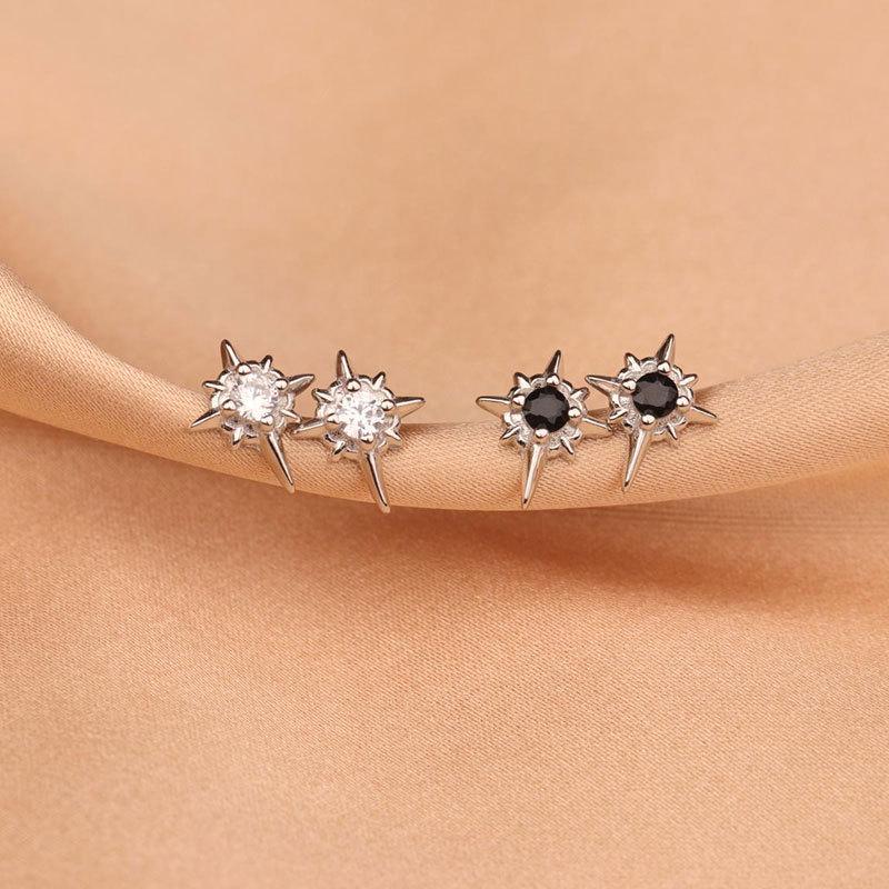 Polaris Magnetic Stud Earrings: No-Piercing, Unisex Hip Hop Ear Clips, Trendy Jewelry for Men & Women