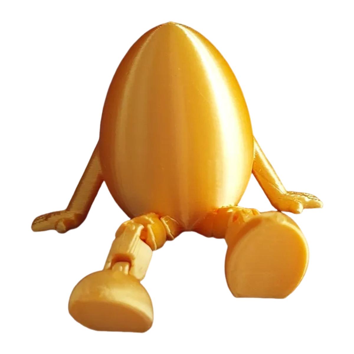 

Напечатанное на 3D-принтере пасхальное яйцо, настольный декор, украшение для яйца, шарнирная игрушка-яйцо с гибкими шарнирами для наполнителей пасхальной корзины, принадлежности для охоты на пасхальные яйца A золотистый