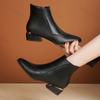 Fashion Autumn Women Boots 2025 New Fashion Casual Leather Shoe Zipper Ankle Boots Women Elegant Pointed-toe Short Boots Botas Mujer