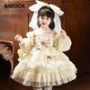 BIBIOOA 2025 Autumn/Winter Long-Sleeve Princess Dress for Girls (Sizes 110-150)