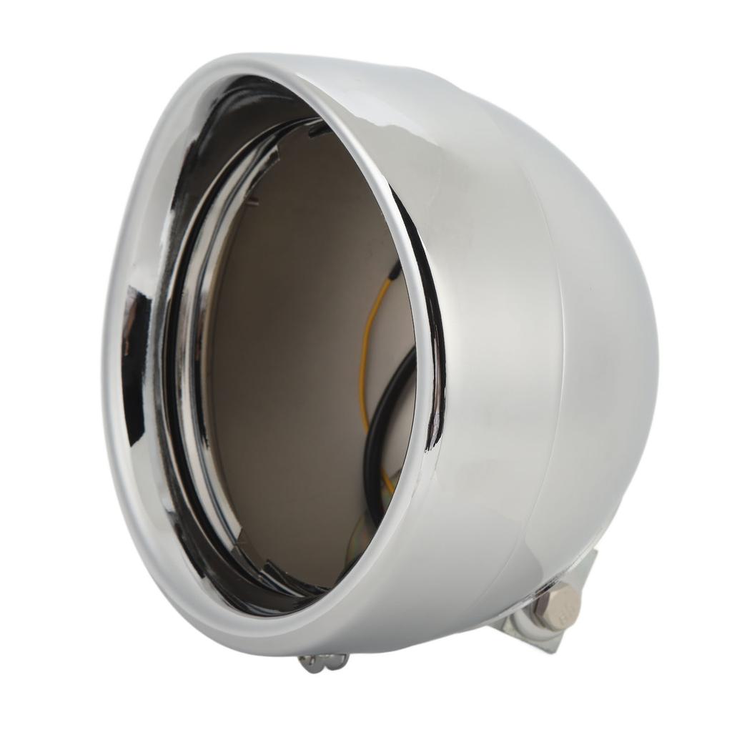 Rundes Scheinwerfergehäuse 67789‑91 Chrom Scheinwerfer Birnen Eimer Schale für Motorrad mit 7 Zoll Scheinwerfer