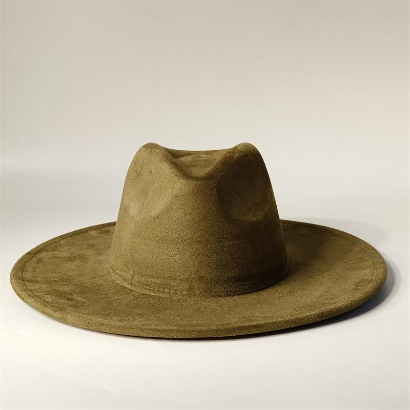 Cappelli Fedora Rancher in Camoscio Vegano Cappelli Vuoti per Burning Cuore Multicolore a Forma di Cappello 9.5cm Ala Unisex Cappello Jazz Cappello da Chiesa
