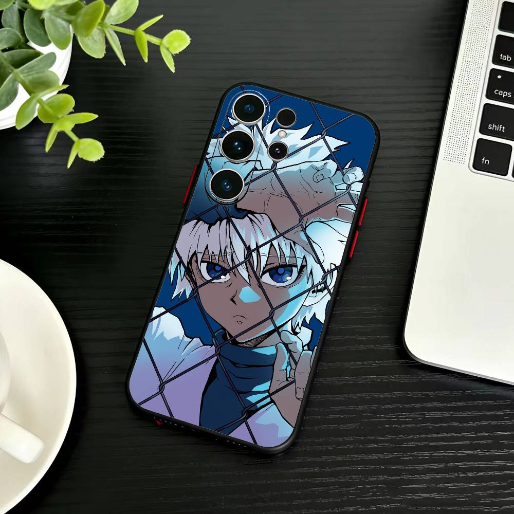 R-Killua Zoldyck H-Hunter X Hunter Phone Case For Samsung S26,S25,S24,S23,S22,S21,S20,S30,Ultra,Plus,Fe,Note,5G Black Cover