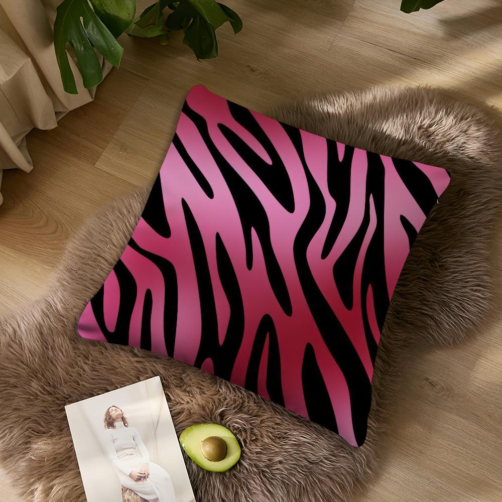 Fashion Zebra Stripes Pink Cool Pillow Case Living Room Accent Couch Back Support Square Lounge Restful Nap Companion ?