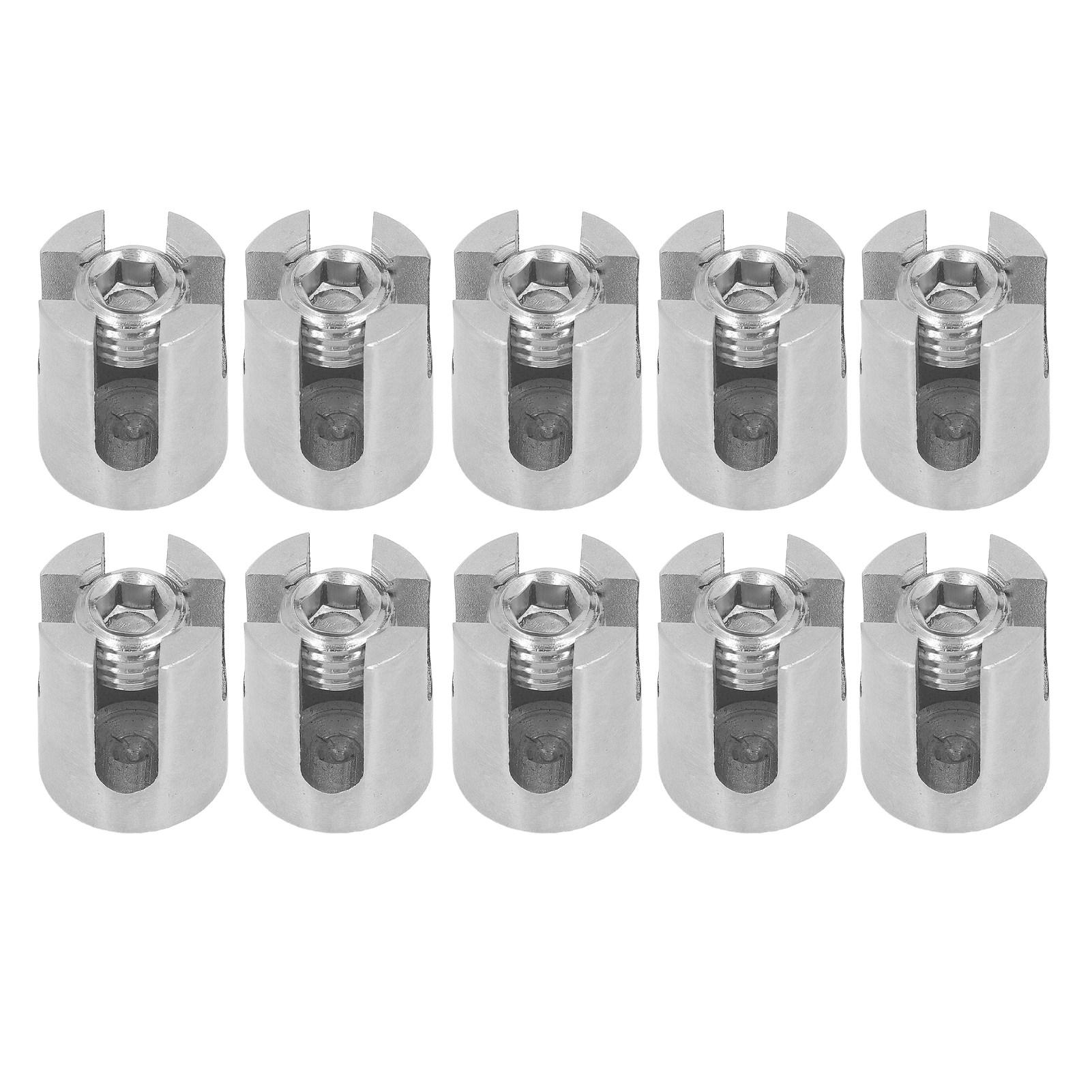 

10PCS Cable Railing 316 Stainless Steel Cross Cable Clamp Wire Rope Clips Suitable for Wire Rope Less Than 8mm