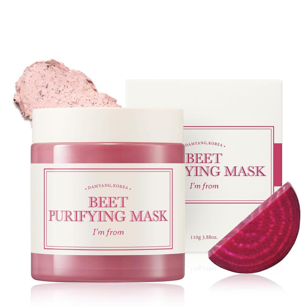 from from Beet Purifying Mask Red Sebum Sensitive Skin [I'm Official] I'm 110g, Wash-Off Mask, Beet, Moisturizing, Anti-Aging Care, Soothing,