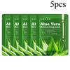 1/5/10pcs Unisex Adult Aloe Vera Facial Masks Moisturizing Face Sheets Glycerin Trehalose Alcohol-Free Fragrance-Free Types Skincare