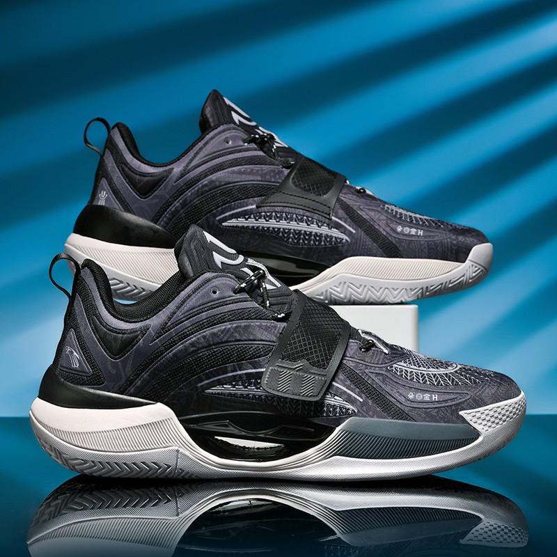 Glow-in-the-Dark Basketball Shoes Men Low-Cut Rubber Sole TPU Outsole Outdoor Court Play