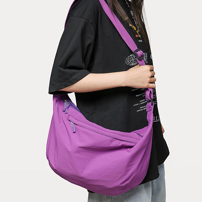Men's Nylon Crossbody Bag Women's Large Capacity Tote Bag Student Book Bag Commuter Shoulder Bag
