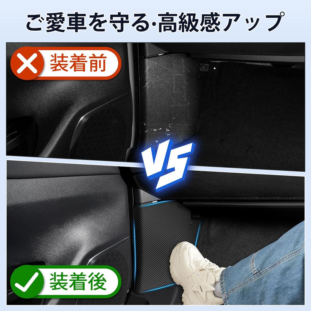 Cartist Kick Guard Trim Cover for Alphard 40 Series and Vellfire 40 Series 2023 Foot Side Rest Pedal Kick Guard Custom Design for ALPHARD VELLFIRE 40