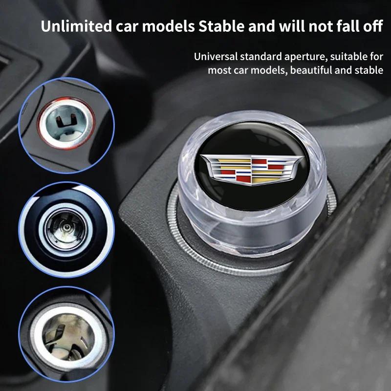 ABS Dust Proof Car Logo Cigarette Lighter Cover Protector Caps for Cadillac ATS BLS CT4 CT5 CTS ESCALADE SRX STS XT4 XT5 XT6 XTS