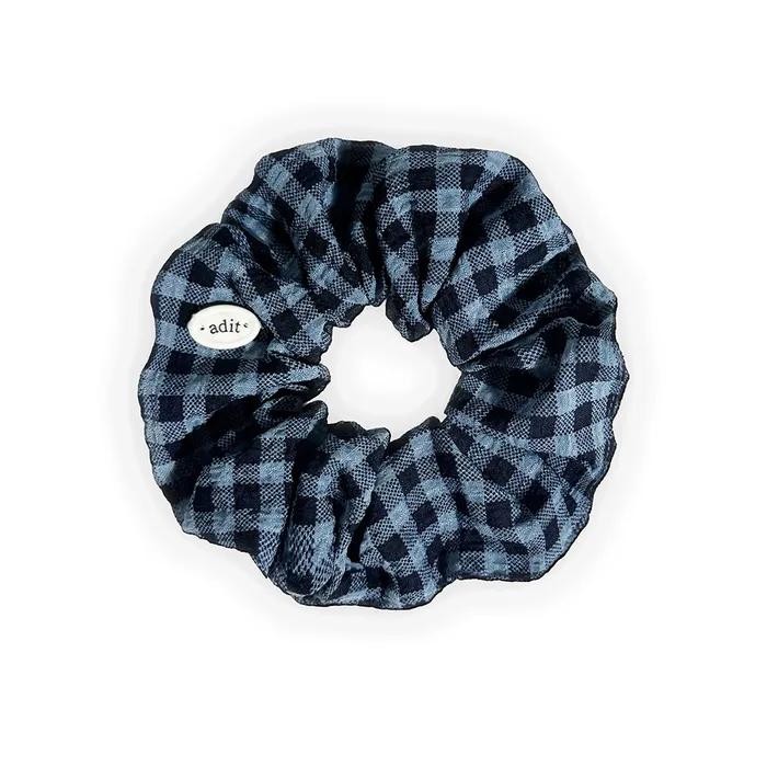 Check Scrunchie_blue