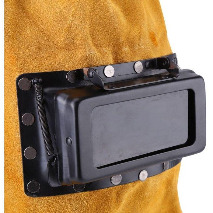 Casque de soudage assombrissant avec lentille, Casque de soudage Respirant avec Couvercle Rabattable