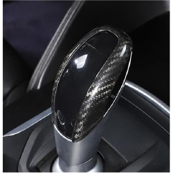 ABS Carbon Fiber Gear Shift Knob Cover for Alfa Romeo Giulia /Stelvio 2017-2019