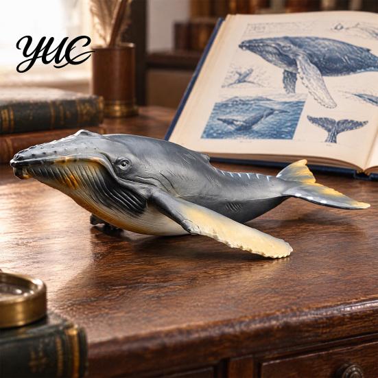 Educational Ocean Animal Toys Realistic Whale Model, Marine Creature Figurines, Beluga, Orca, Blue Whale, Gray Collectible Sea Life Figures