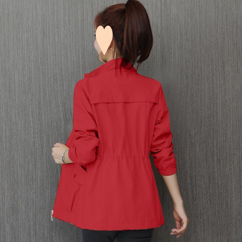 trench coat 2025 new spring clothes waist thin small women spring and autumn women stand-up collar foreign style age-reducing jacket