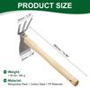 uxcell Garden Hoe and Steel Hoe with Wooden Lightweight Hand Tiller for and Weeding Cultivator, 15" Rust-Resistant, Non-Slip Handle, Backyard, Farm,