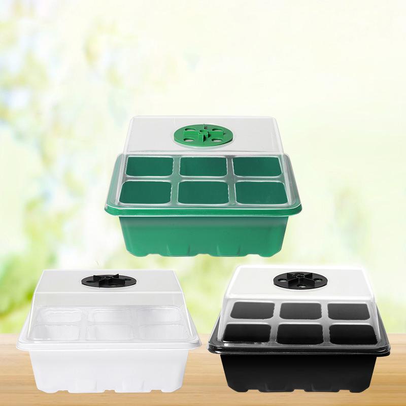 6/12 Holes Seed Starter Tray With Humidity Dome Succulent Propagation Tray Mini Greenhouse Germination Tray For Succulent Plant