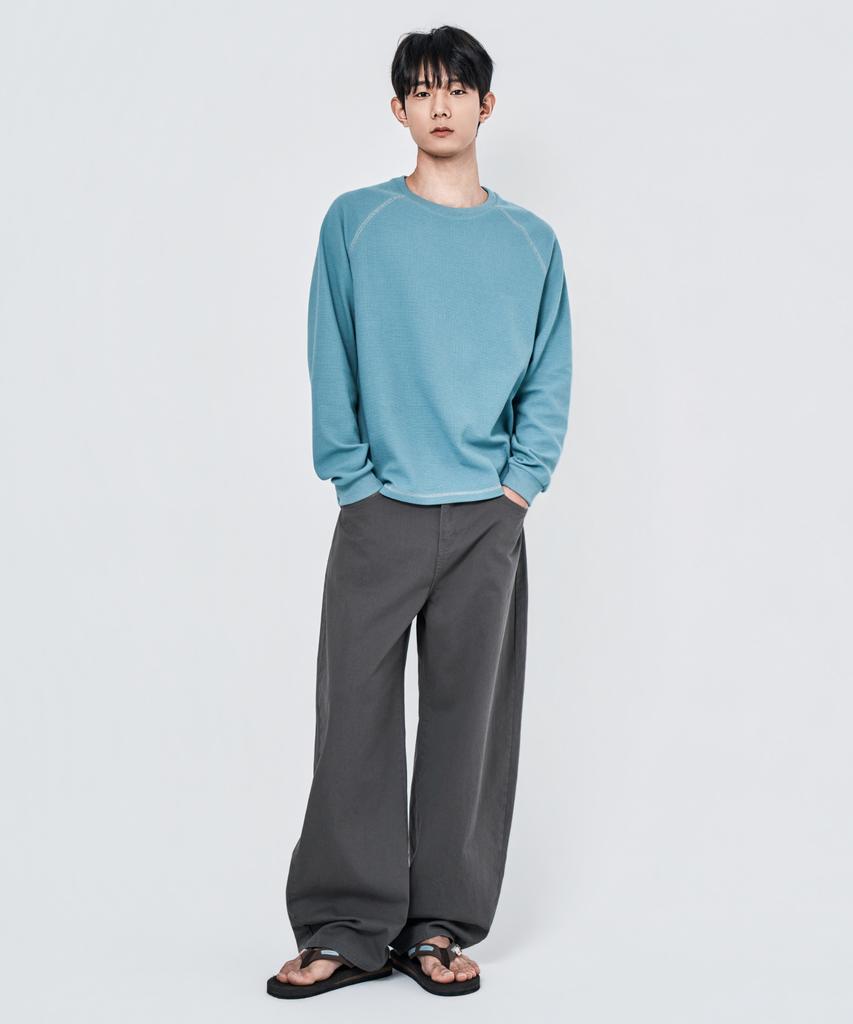 WAAR M293 Chino Wide Cotton Pants_Taupe