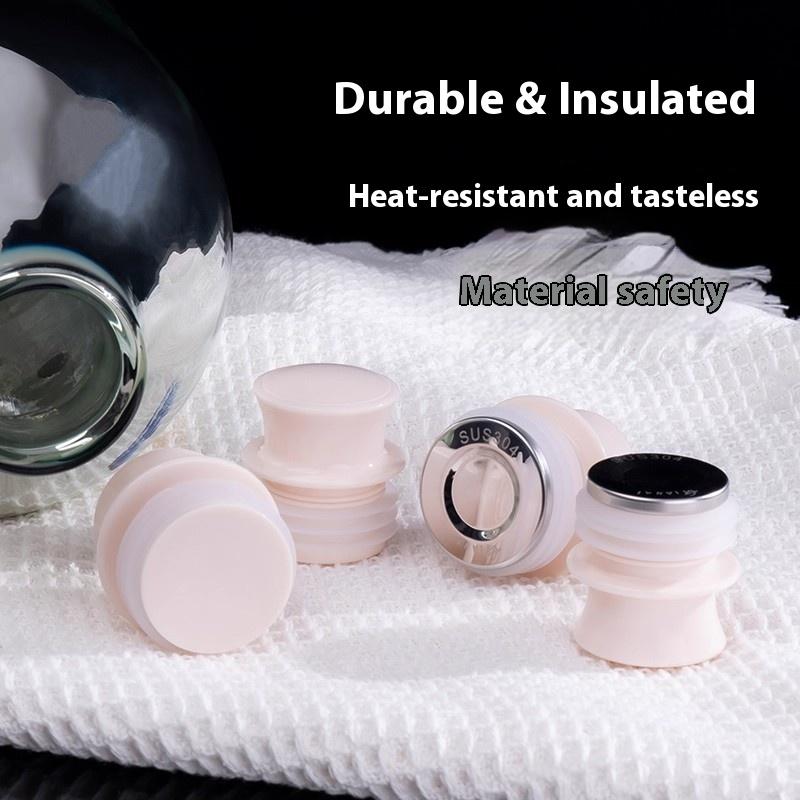 Gianxi Stainless Steel Hot Water Bottle Stopper Silicone Hot Water Bottle Stopper Water Bottle Stopper Insulated Bottle Stopper