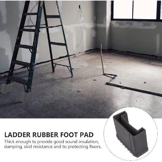 4pcs Ladder Foot Cover Ladder Mat Cover for Ladder Retractable Stairs Pads Ladder Leg Protective Cover Ladder Feet Rubber Pad Ladder Leg Protector