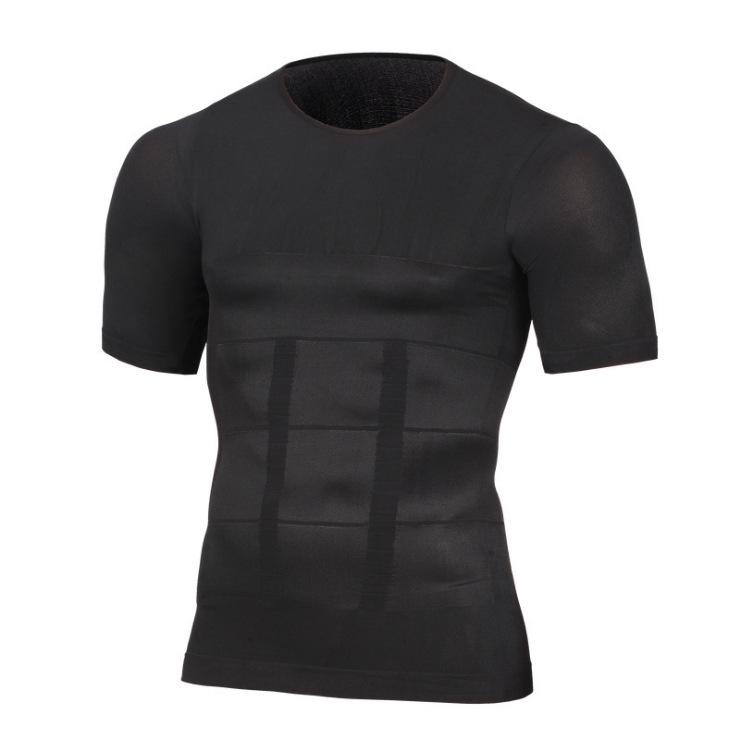 The BAY Naadloos Heren Body Shaper T-shirt met Buikcontrole en Rugondersteuning Medium