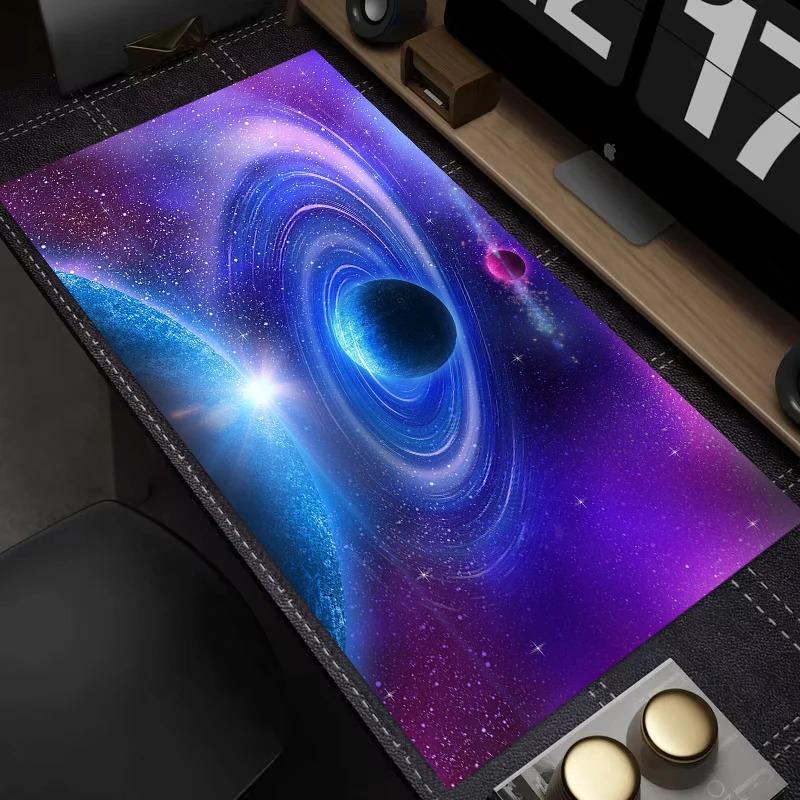 Starry Sky Planet Mouse Pad Colourful Stylish Design Large Non-Slip Computer Office Table Mats Keyboard Long Carpet Galaxy Rug