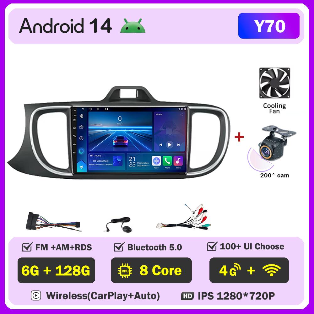 For KIA PEGAS 2018-2019 Car Radio Player Car Carplay Screen Autoradio Mirror Link Car Intelligent Systems Touch Screen DSP RDS