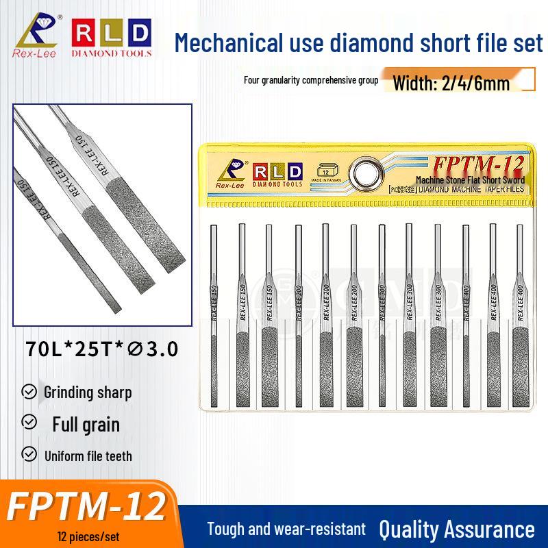 RLD Rex-Lee Diamond Mechanical Short Files: FTM-10, FTM-12, FCM-12, FPTM-12.