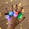 Reindeer LED Finger Ring Toy - Soft Rubber Glow Lights for Christmas Dance Parties