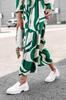 2023 European & American Style Printed Shirt Dress with Pockets - Casual Autumn Long Skirt with Tie