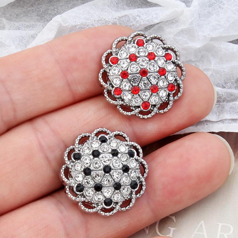 Exquisiter Strass Metallknopf Strickjacke