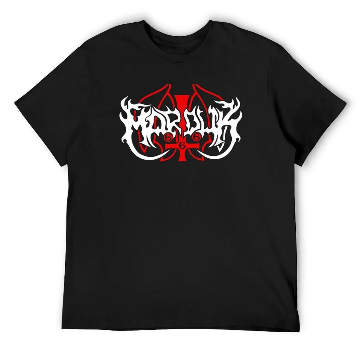 

MARDUK BAND T-Shirt baggy shirts customs Clothing black t-shirts for men XXXXXL чорний