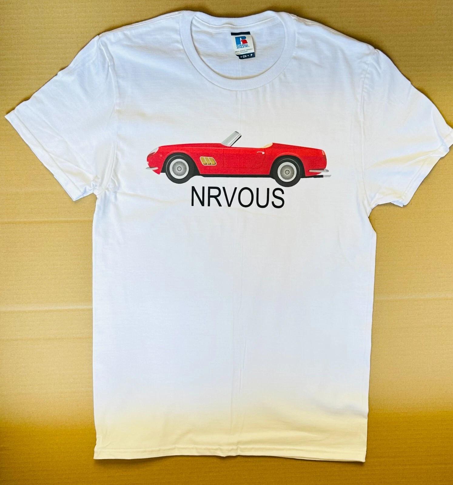 nrvous red car graphic T-shirt M