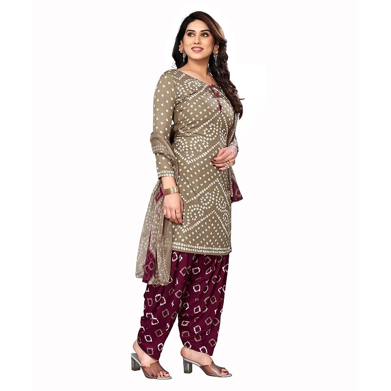 Yashika Women` Crepe Printed Unstitched Salwar