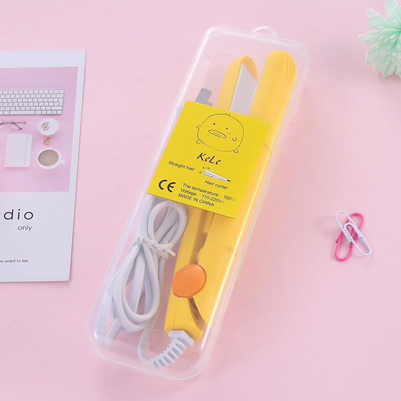Dual-Use Bang Straightener & Curler: Compact, Low Power, Mini Iron for Dormitory Use