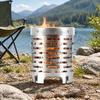 Compact Outdoor Mini Gas Stove with Stainless Steel Body and Heat-Resistant Cover for Portable Heating