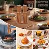 Salt and Pepper Grinder Set Wooden Manual Salt Pepper Grinder with Tray Adjustable Coarseness Pepper Mill Set for Kitchen Gadget
