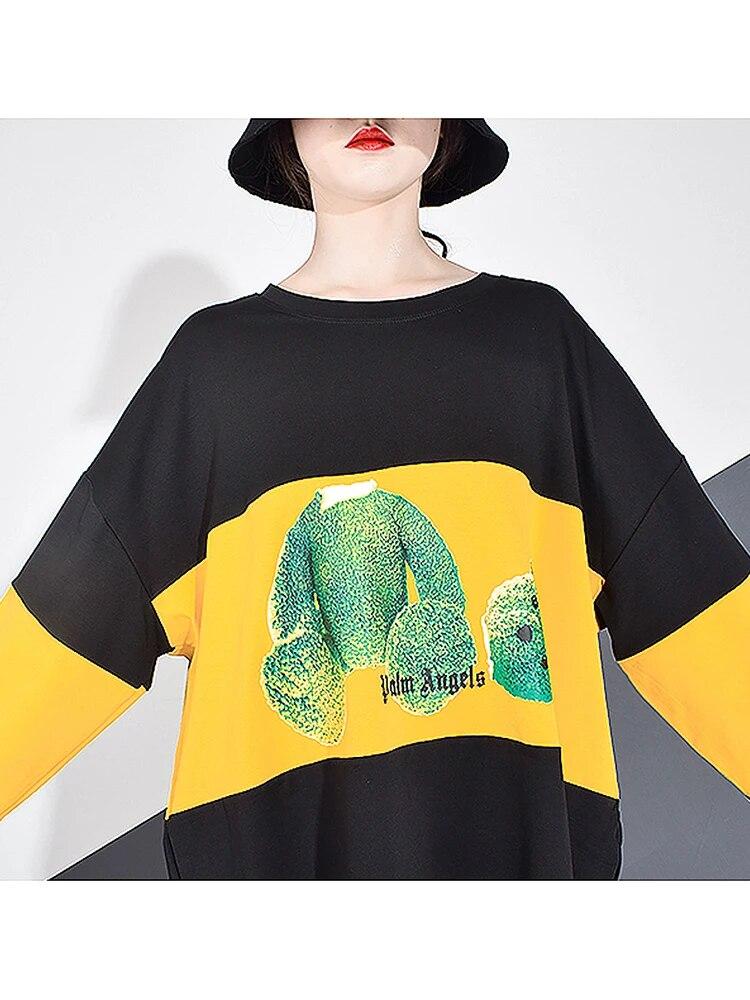 XITAO принт с рисунком буквенная футболка женская модная элегантная длинная футболка — фото 6