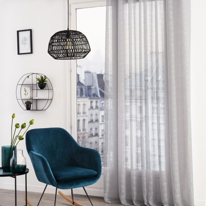 Voilage tamisant "Louis" 140 x 240 cm Atmosphera - Gris -