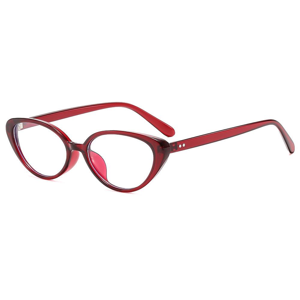 Women's Trendy Cat-Eye Retro Glasses: Minimalist, Anti-Blue Light, UV Protection, Small Frame