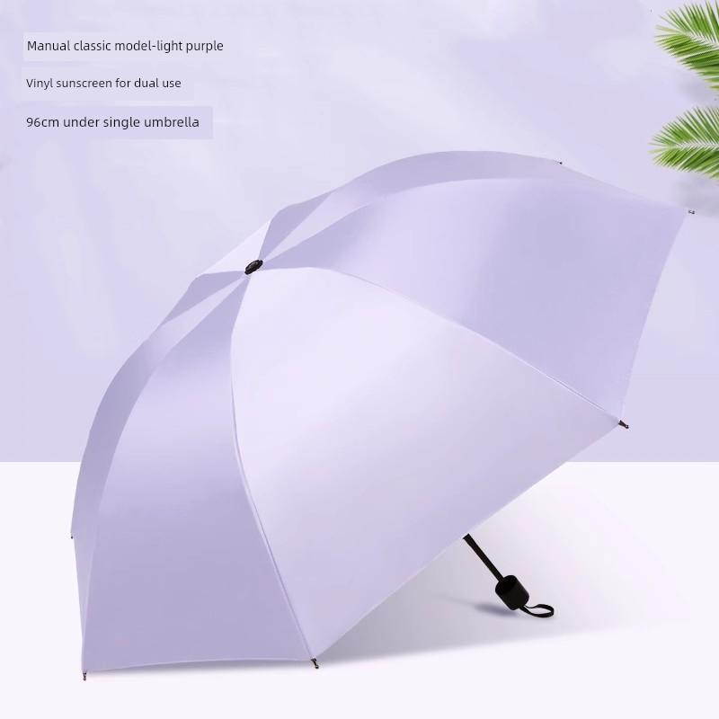 Large Thickened Windproof Reinforced Umbrella for Heavy Rain with Logo, Foldable Dual-Use Black Coating for Sun Protection and Uv Protection
